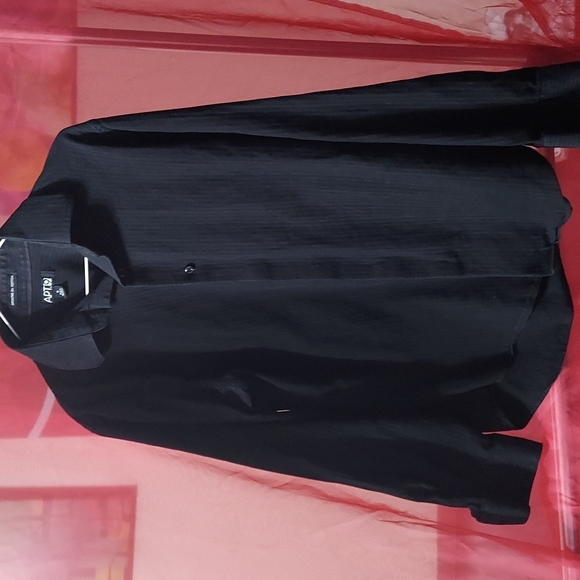 APT 9 Black Lond Sleeve Button-down Woman's Blouse Medium - Picture 1 of 2